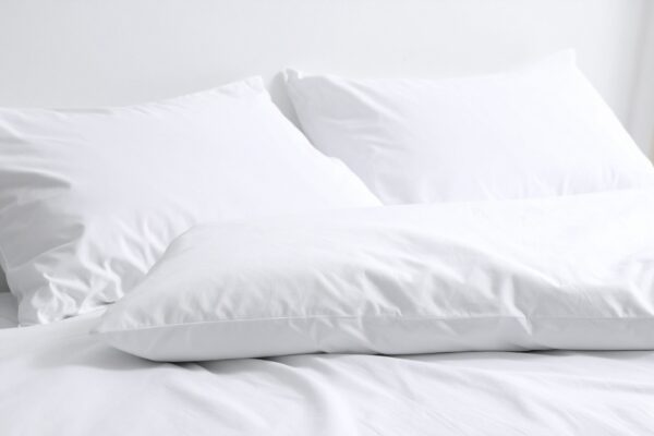 Koliko često treba menjati jastuk vidi se na primeru čistih, ali već spljoštenih jastuka na krevetu